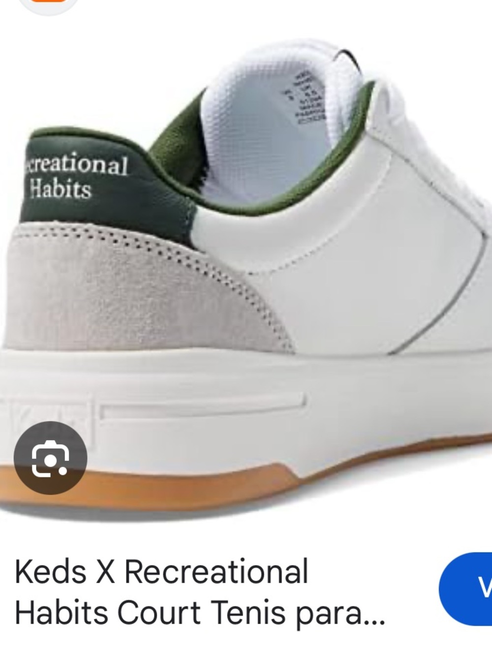 Keds By Recreational Habits Wht/Grn Sneakers Court Leather ( Women